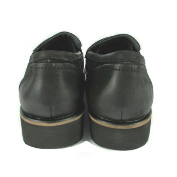 NEW Bussola Women Liverpool Nubuck Leather Penny Loafer Platform Dress Flat - Picture 2 of 5